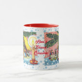 出生の下のクリスマスツリーのマグカップ マグカップ (中央)