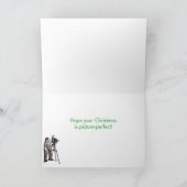 出生の写真のクリスマスのマンガ欄カード シーズンカード (内部)