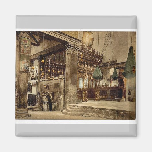 出生の教会(インテリア)、ベツレヘム、聖 マグネット (正面)