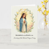 出生の賛美ヴァージン・メアリー・饗宴 カード (黄色い花)