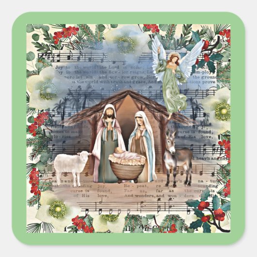 出生の風景、世界への喜び スクエアシール (正面)