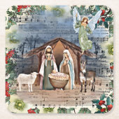 出生の風景、世界への喜び スクエアペーパーコースター (正面)