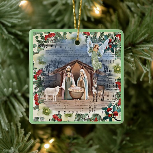 出生の風景、世界への喜び セラミックオーナメント (ツリー)