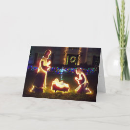 出生の飼い葉桶場面アイザイアの9:6のクリスマスカード シーズンカード