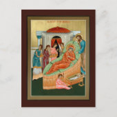 出生のTheotokos祈りの言葉カード ポストカード (正面)