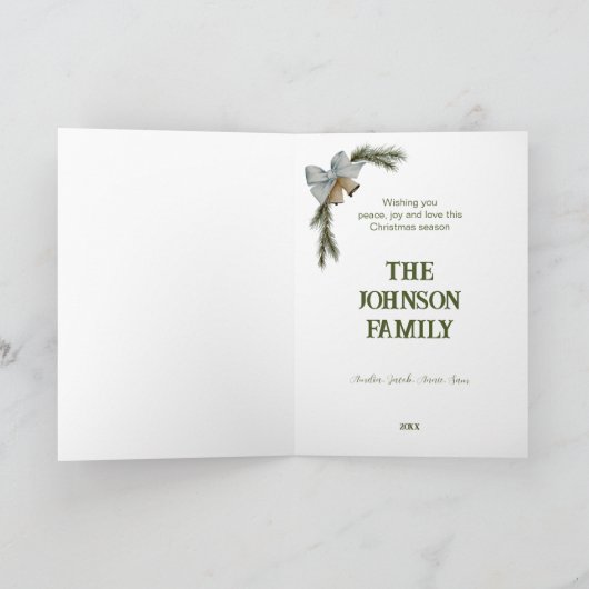 出生ろうそく折りクリスマスカード シーズンカード (内部)