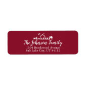 出生をテーマにしたクリスマス差出人住所ラベル ラベル (正面)