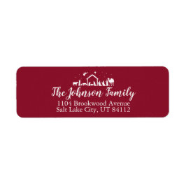 出生をテーマにしたクリスマス差出人住所ラベル ラベル