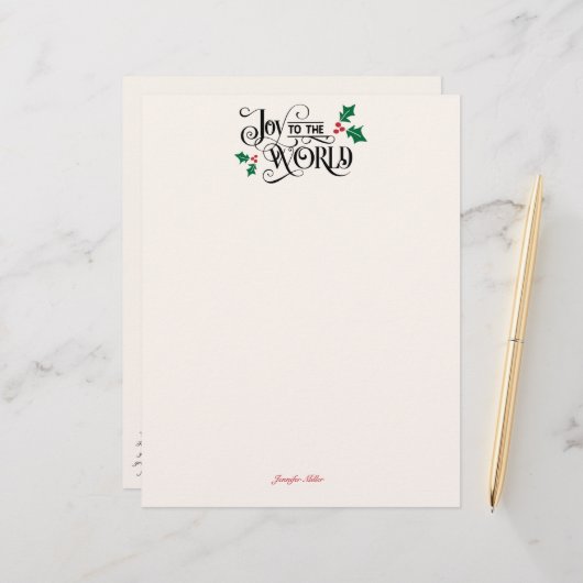 出生をバックに世界に喜ぶw署名 レターヘッド (正面/裏面インサイチュ)