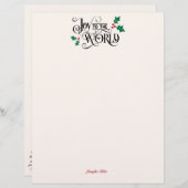 出生をバックに世界に喜ぶw署名 レターヘッド (正面/裏面)