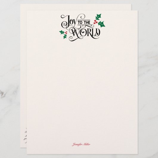 出生をバックに世界に喜ぶw署名 レターヘッド (正面/裏面)