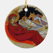 出生アイコンのクリスマスオーナメント セラミックオーナメント (裏面)