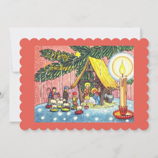 出生アンダーザクリスマスツリーパーティの招待状 招待状 (正面)