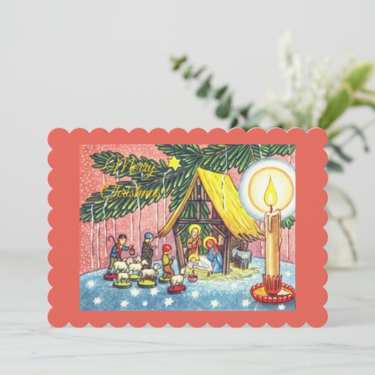 出生アンダーザクリスマスツリーパーティの招待状 招待状 (スタンド正面)