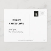 出生イエスヴァージンメアリーエンジェル白黒 シーズンポストカード (裏面)