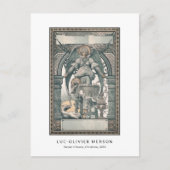 出生イエス誕生エンジェルヴィンテージクリスマス ポストカード (正面)