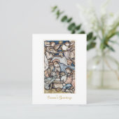 出生イエス誕生ヴィンテージクリスマスカード カード (スタンド正面)