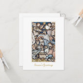 出生イエス誕生ヴィンテージクリスマスカード カード (正面/裏面インサイチュ)