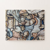 出生イエス誕生ヴィンテージクリスマス ジグソーパズル (横)