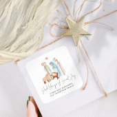 出生イラストレーション喜びの喜び素晴らしの知らせ スクエアシール