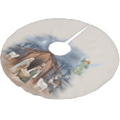 出生ウォーターカラーマンガーベビーイエス ブラッシュドポリエステルツリースカート (アングル)