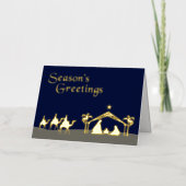 出生エレガントシーズンのクリスマスの挨拶 箔シーズンカード (正面)