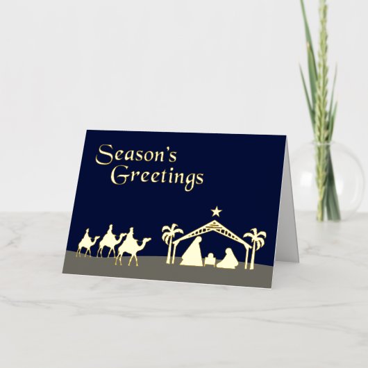 出生エレガントシーズンのクリスマスの挨拶 箔シーズンカード (正面)