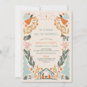 出生エンジェルス宗教的クリスマスホリデーパーティー 招待状 (正面)