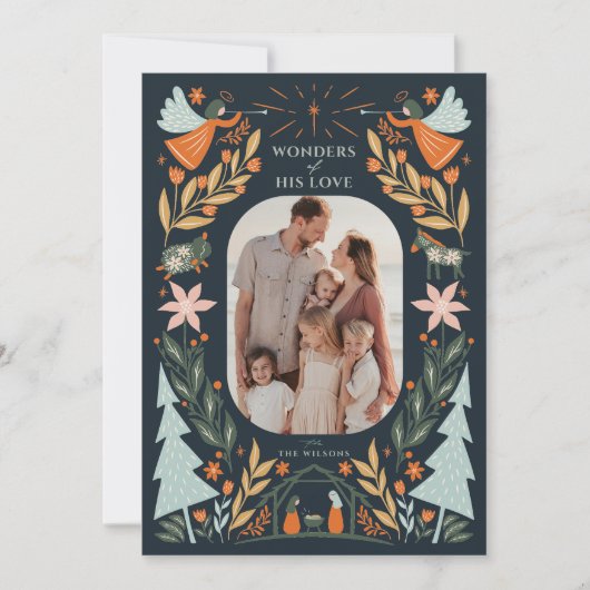 出生エンジェル2写真海軍クリスマス シーズンカード (正面)