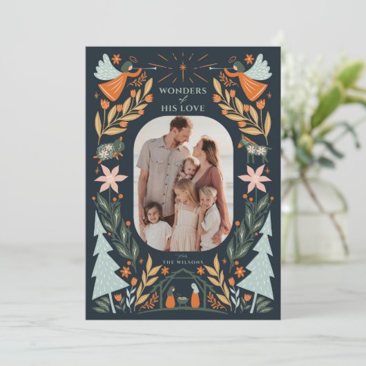 出生エンジェル2写真海軍クリスマス シーズンカード (スタンド正面)