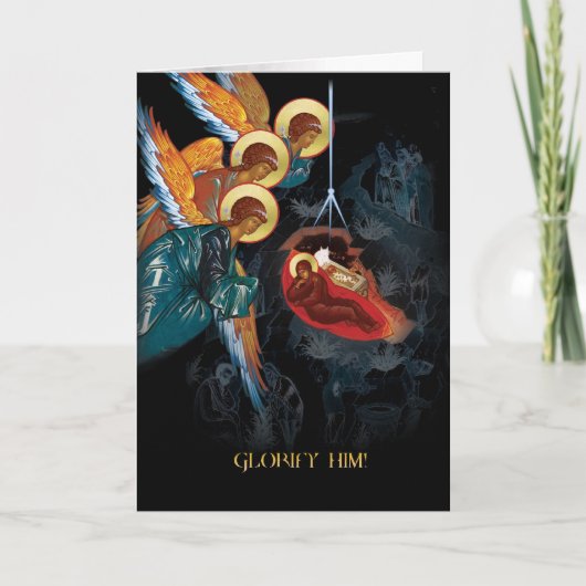 出生オーソドックスのクリスマスカード シーズンカード (正面)