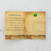 出生オールドアイリッシュ賛美クリスマス シーズンカード (内部)