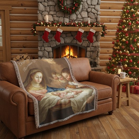 出生カスタムクリスマスシーン スローブランケット