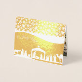 出生カスタムクリスマスフォト箔カード 箔カード (正面)