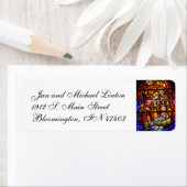 出生カラフルステンドグラス差出人住所 ラベル (インサイチュ)