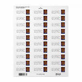 出生カラフルステンドグラス差出人住所 ラベル (フルシート)