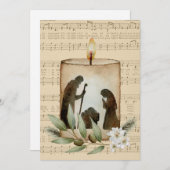 出生キャンドルフラットクリスマスカード シーズンカード (正面/裏面)