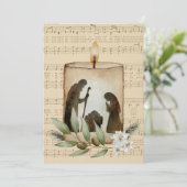 出生キャンドルフラットクリスマスカード シーズンカード (スタンド正面)