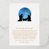 出生クリスチャン聖なる書物、 経典クリスマス 箔シーズンカード (裏面)