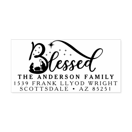 出生クリスマスカードカスタマイズ差出人住所 セルフインキングスタンプ (デザイン)