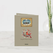 出生クリスマスカード折りたたみホリデーカード シーズンカード (裏面)