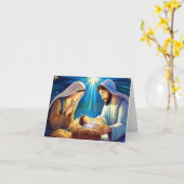 出生クリスマスカード カード (黄色い花)