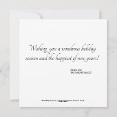 出生クリスマスカード、フラットスクエア シーズンカード (裏面)