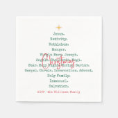 出生クリスマスキリスト教信仰イエスの宗教 スタンダードカクテルナプキン (正面)