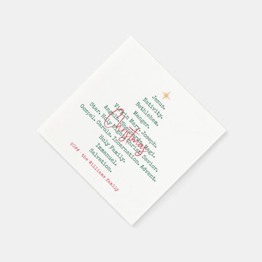 出生クリスマスキリスト教信仰イエスの宗教 スタンダードカクテルナプキン (角)