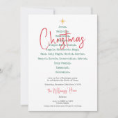 出生クリスマスキリスト教信仰イエスの宗教 招待状 (正面)