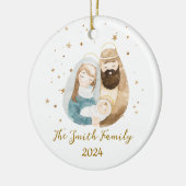 出生クリスマスセラミックオーナメント – 聖家族 セラミックオーナメント (左)