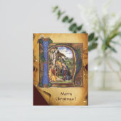 出生クリスマスパーチメントブルーサファイアモノグラム シーズンポストカード (スタンド正面)