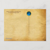 出生クリスマスパーチメントブルーサファイアモノグラム シーズンポストカード (裏面)