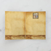 出生クリスマスパーチメントブルージェム シーズンカード (内部)